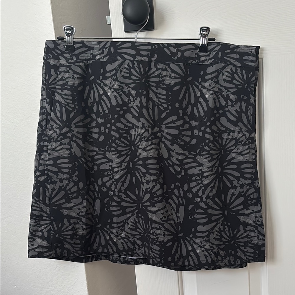 Floral Black and Gray Wrap Skirt (NWT)